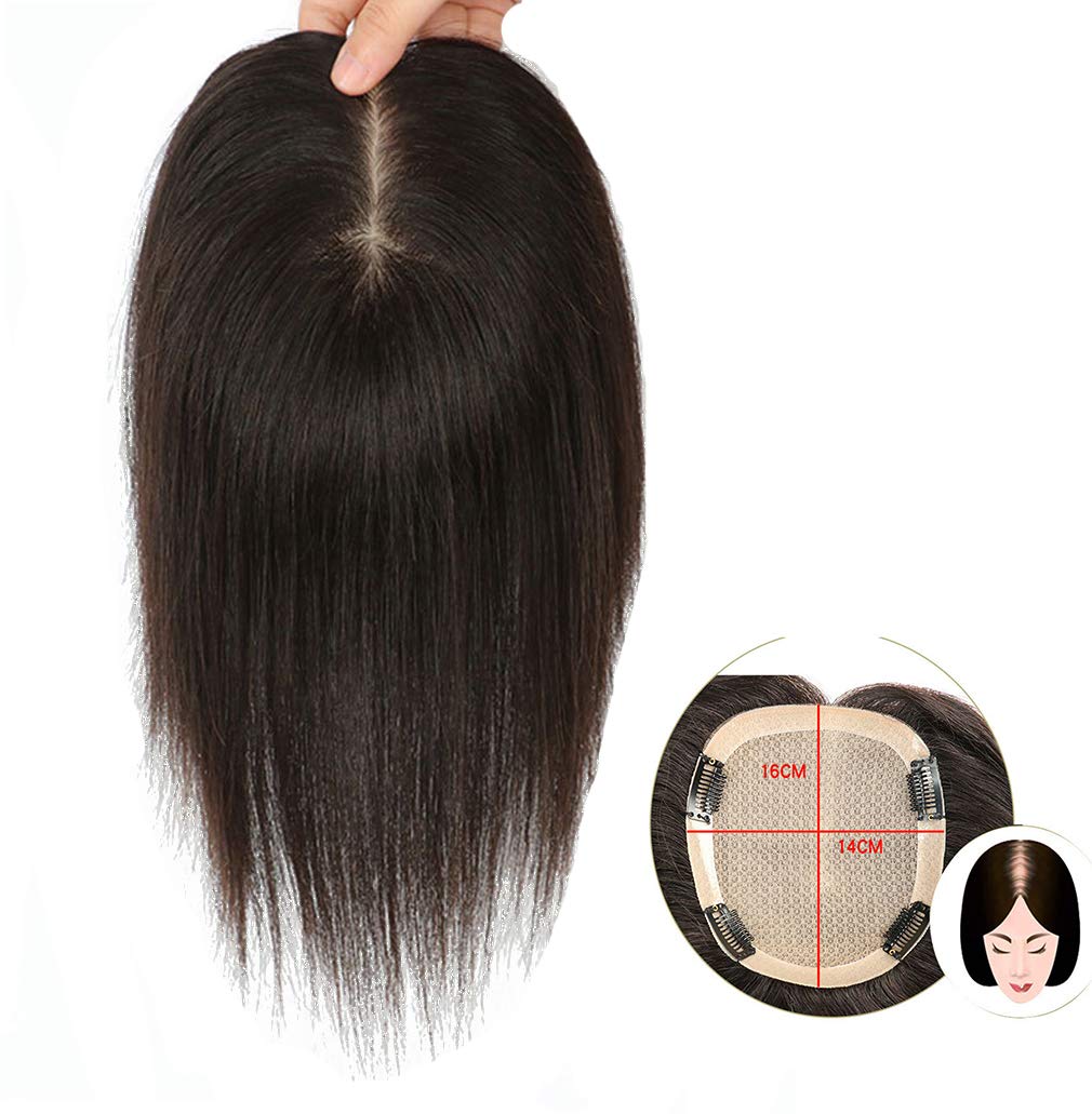 100% Real Human Hair Forehead Topper with Clips - 5.5