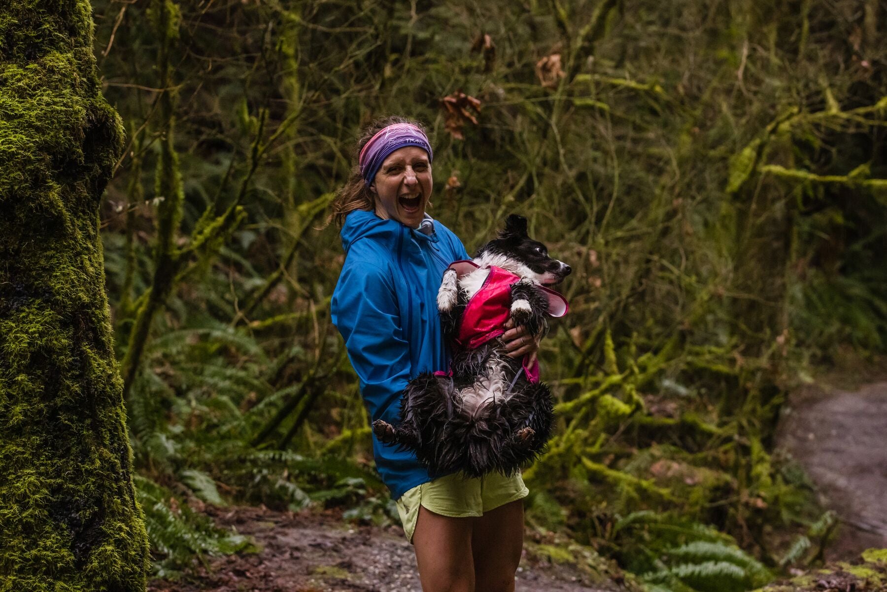 Ruffwear Sun Shower® Waterproof Dog Vest - Blue Dusk Color | Lightweight Rain Jacket for Dogs | Perfect for Hiking, Camping & Outdoor Adventures