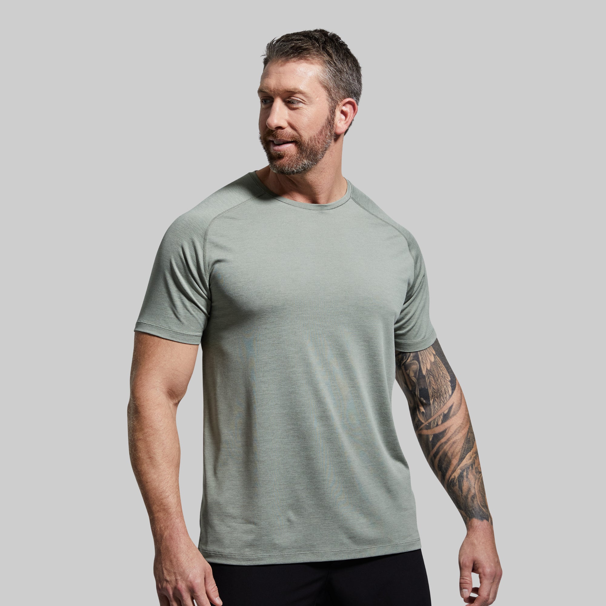 Men's Agave Green Training Tee - Moisture Wicking Workout Shirt for Gym & Running - Lightweight & Breathable Activewear