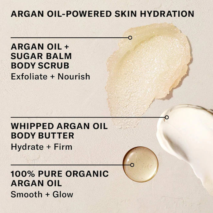 Josie Maran The Babies Hydration Travel Trio Skincare Set - Moisturizing Face Cream, Cleanser & Serum for Dry Skin - Perfect for Travel & On-The-Go Hydration