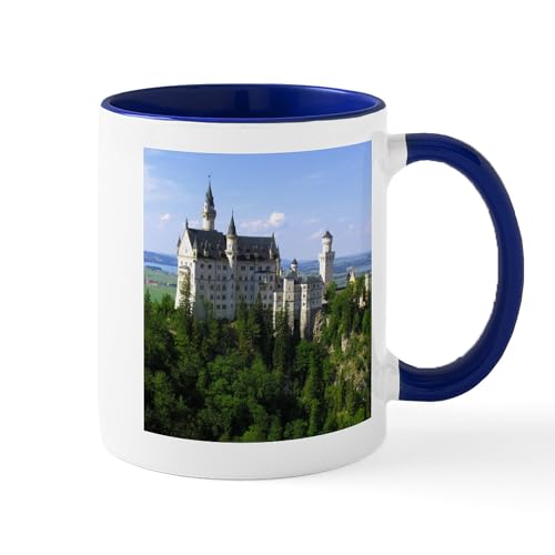 White/Navy Inside - Neuschwanstein Castle Mugs