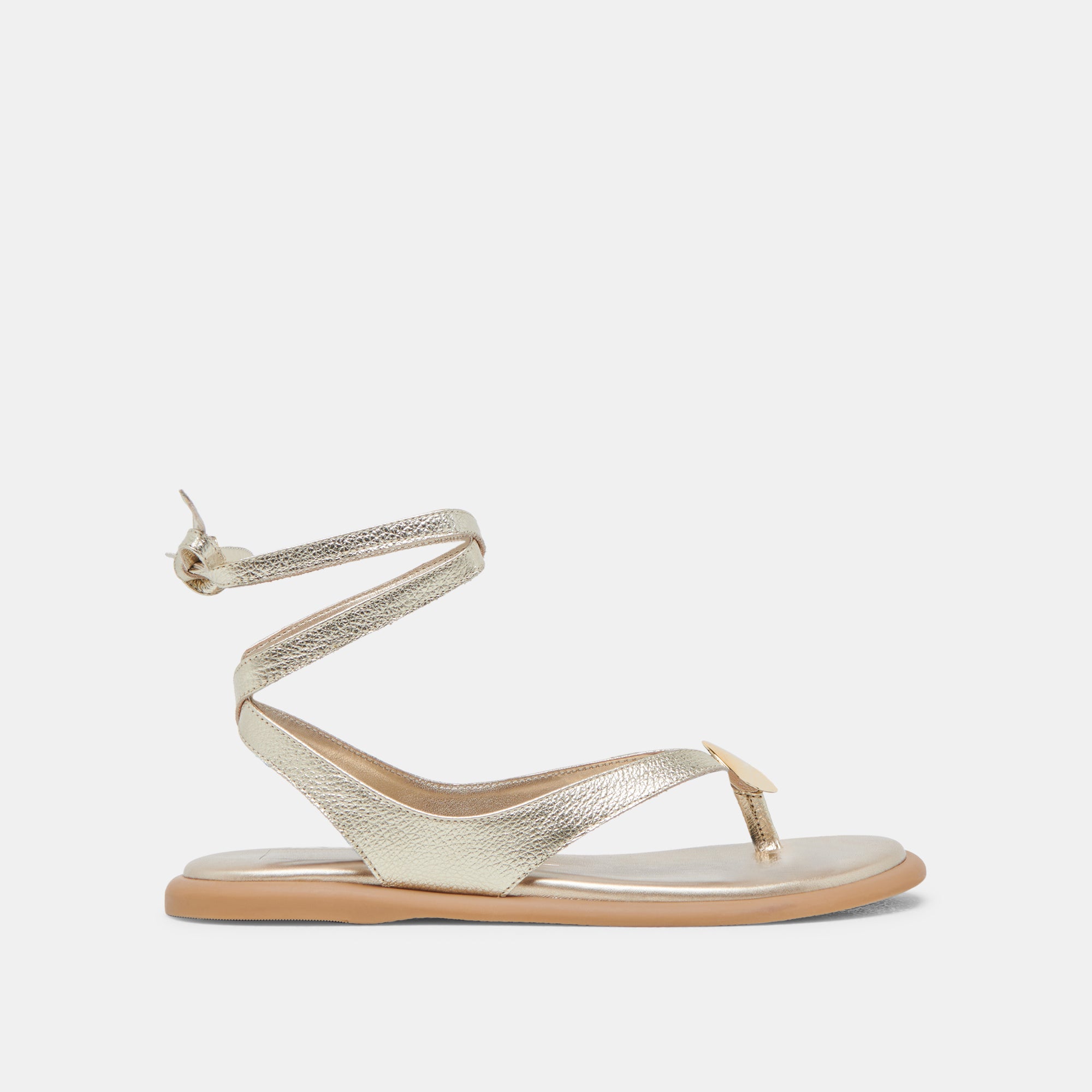 Judy Women's Light Gold Leather Sandals - Comfortable & Stylish for Summer, Beach, and Casual Outings