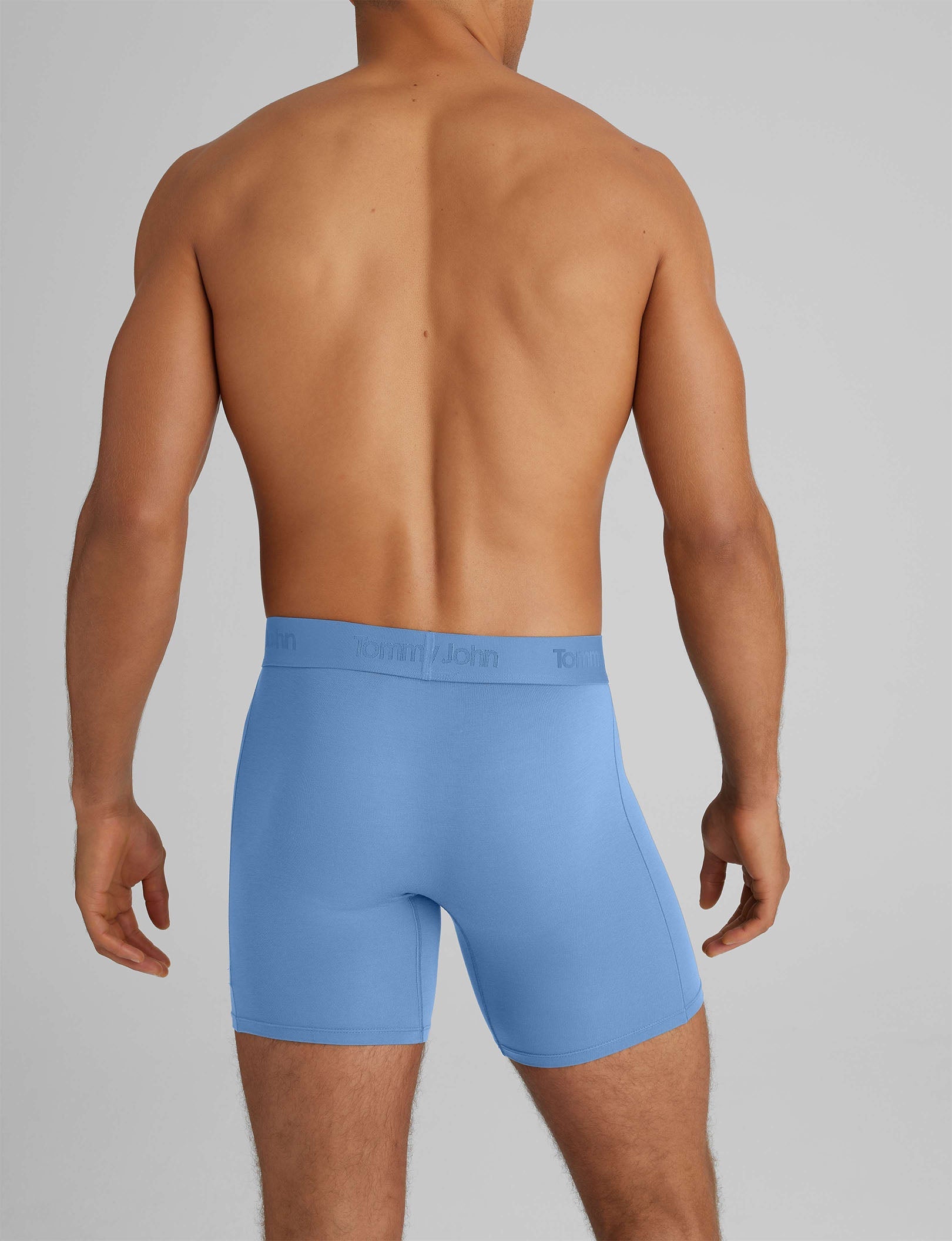 Second Skin Mid Length Boxer Briefs - 6 Pack (3 Pairs) for Men | Ultra Soft Breathable Underwear | Perfect for Workout, Running & Everyday Comfort