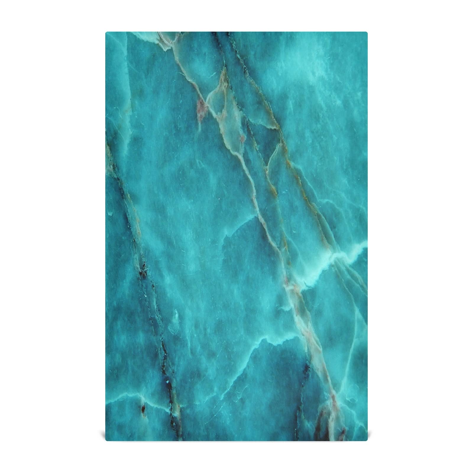 ALAZA Teal Green Marble Kitchen Towels - Absorbent Dish Towels for Drying & Decor