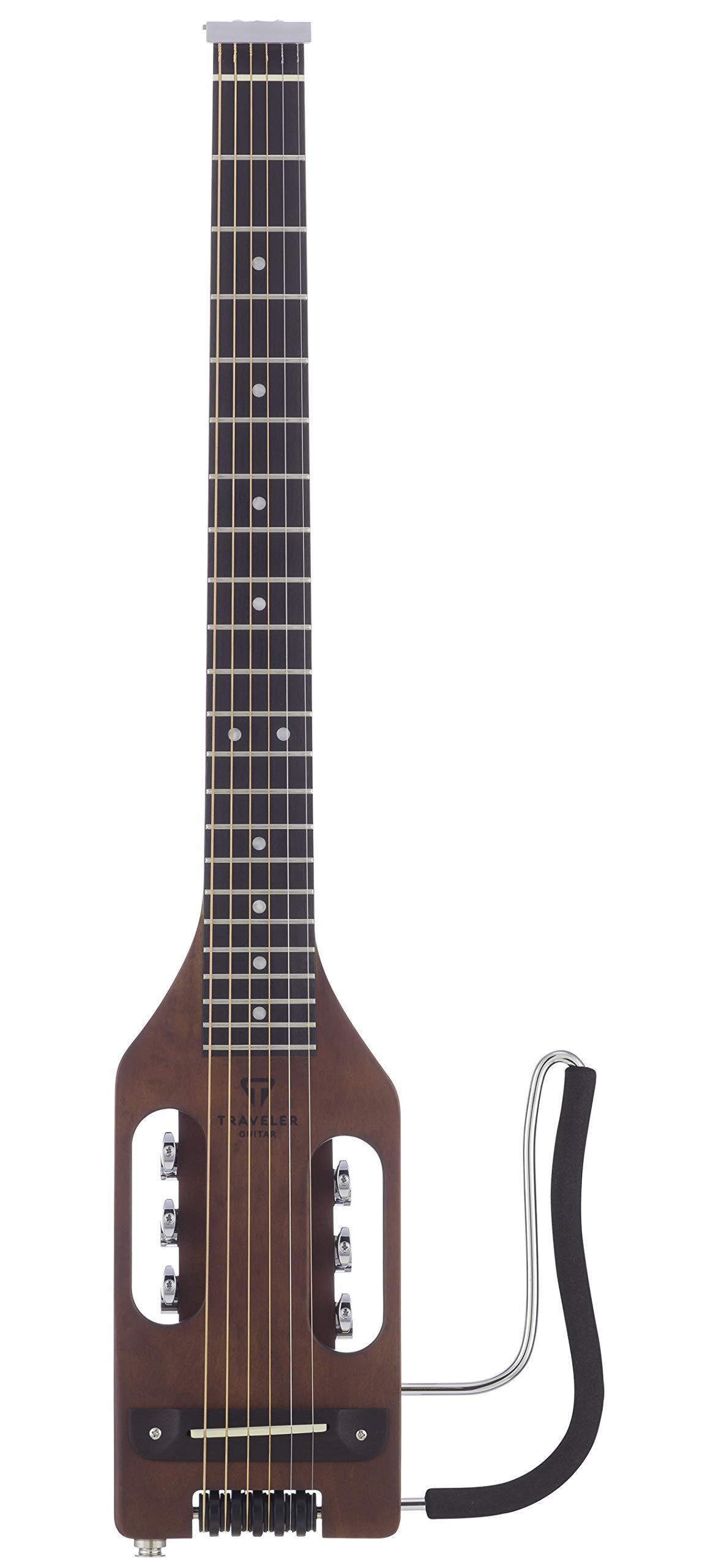 Ultra-Light Travel Acoustic-Electric Guitar - Antique Brown | Portable for Camping, Beach & Small Spaces | Perfect Travel Guitar for Musicians on the Go