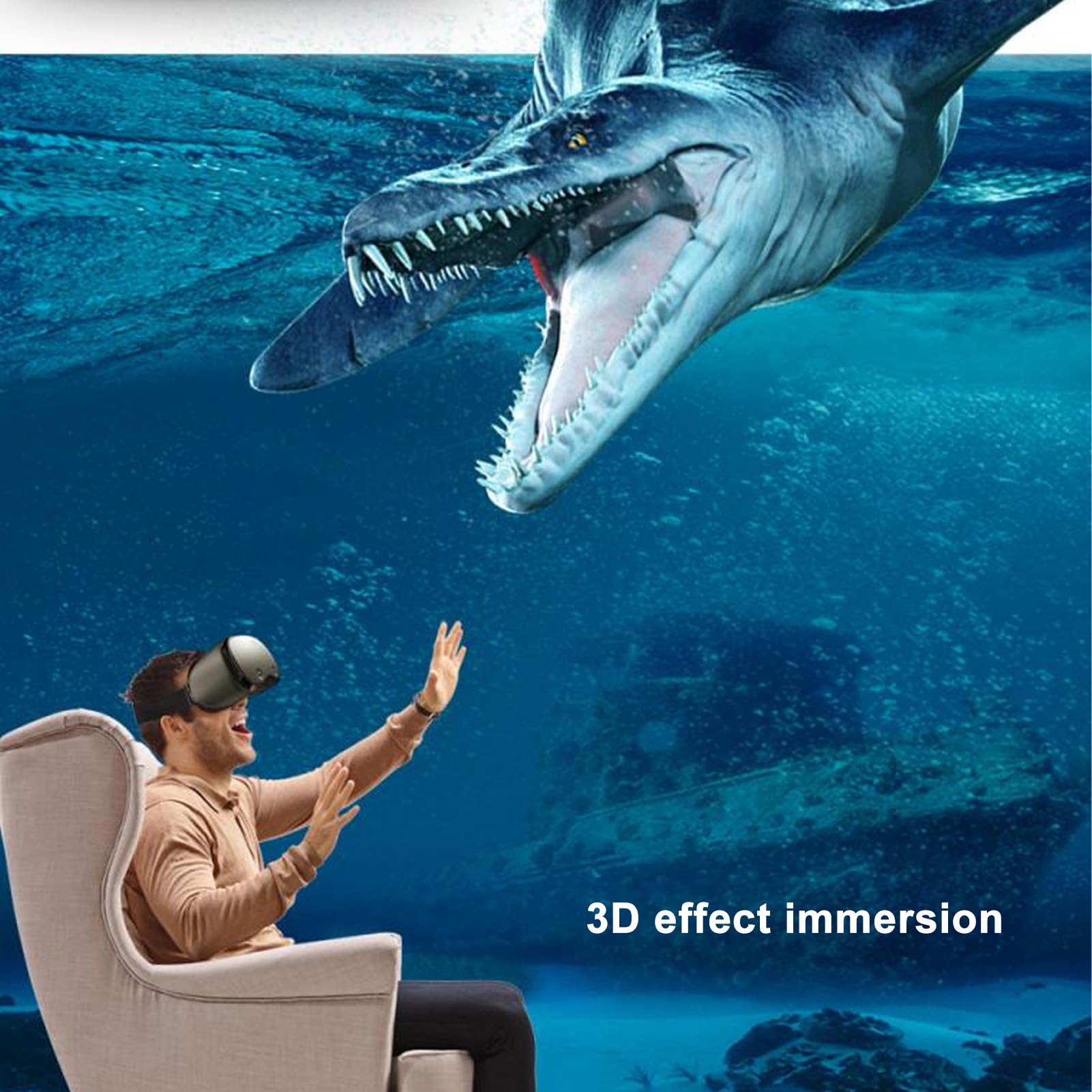 Adjustable VR Headset for Phones 5-7 Inch - Anti Blue Light 3D Virtual Reality Glasses for iOS & Android - Perfect for Mobile Gaming, Movies & Immersive Entertainment