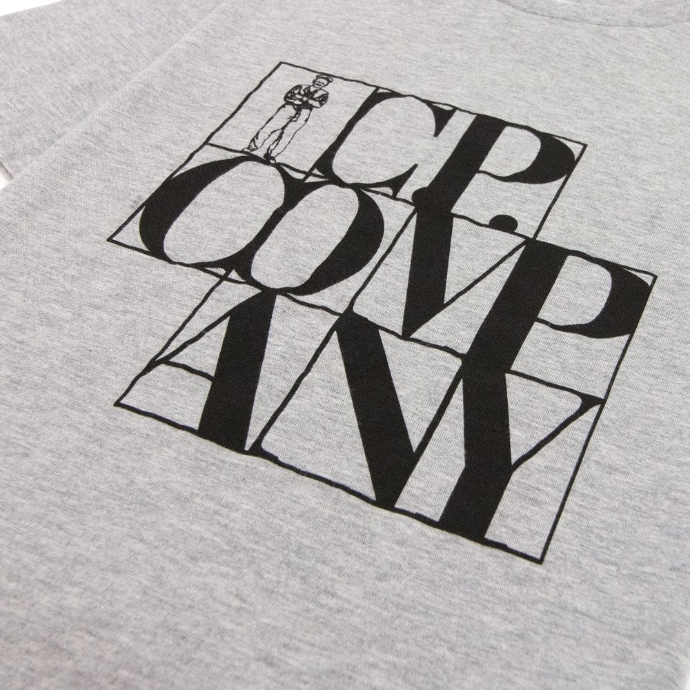 Kids CP Company Grey Logo T-Shirt | Soft Cotton Boys & Girls Tee | Casual Wear for School & Play