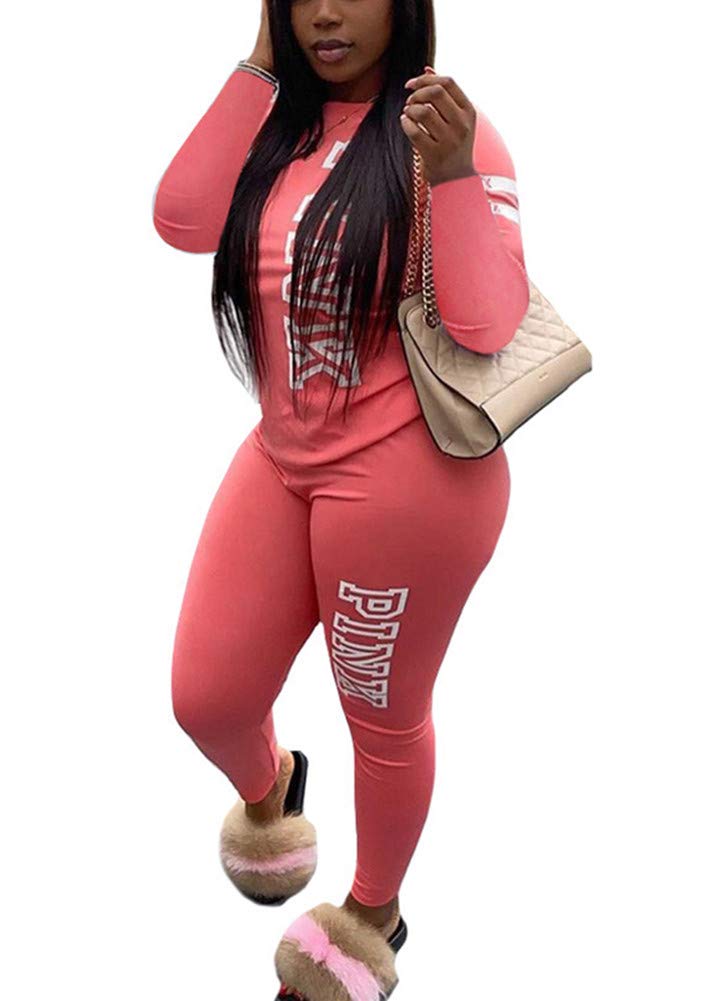 Women's Two Piece Outfits - Short Sleeve T-Shirt & Bodycon Pants Set | Casual Joggers & Tracksuit | Lounge Wear, Workout, Street Fashion
