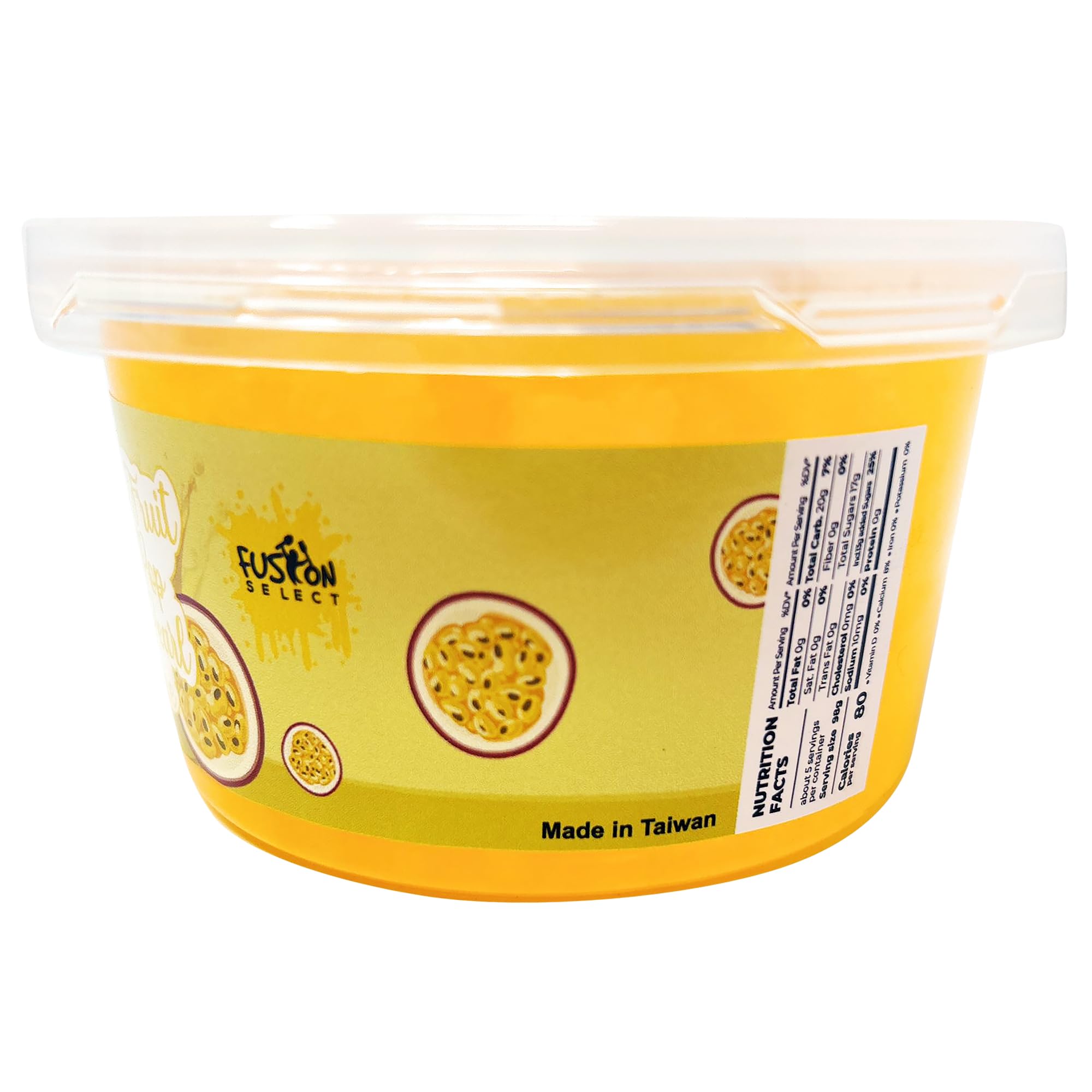 Premium Passion Fruit Boba Pearls - Bursting Popping Boba for Bubble Tea, Fruit Tea, Yogurt Toppings (450g) | Perfect for DIY Drinks, Desserts & Party Snacks