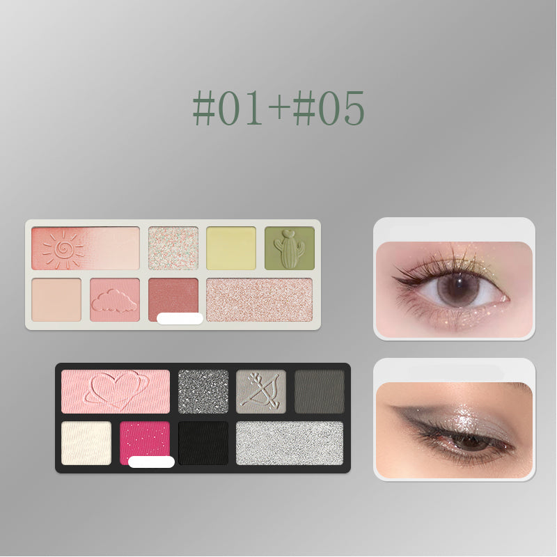 Shedella Egyptian Doll 8-Color Eyeshadow Palette - Long Lasting Pigmented Makeup Kit for Day & Night Looks - Perfect for Parties, Weddings & Special Occasions