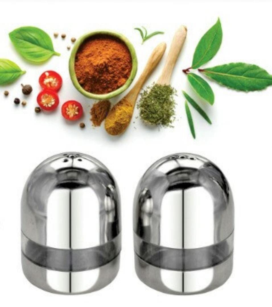 Premium Stainless Steel Salt and Pepper Shakers Set - Oval Egg Shape Spice Dispensers for Kitchen, Dining Table, Travel & Camping | Elegant Gift for Home Cooks & Food Lovers