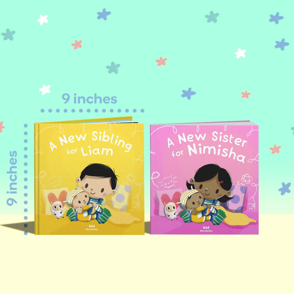 Personalized Big Sister/Big Brother Book - Custom Sibling Story Gift for Kids - Wonderbly Softcover - Perfect for Welcoming New Baby & Sibling Bonding