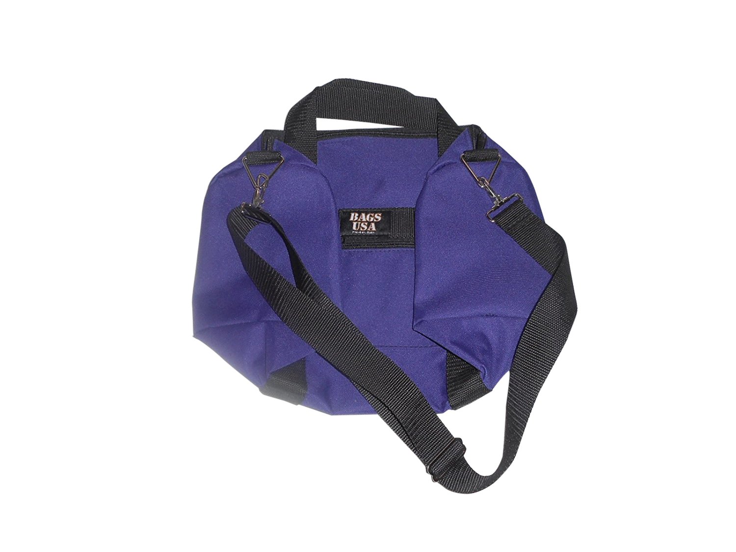 Premium Small Canvas Duffle Bag with Front Pocket - Made in USA (Purple) | Gym Bag, Travel Bag & Sports Equipment Organizer