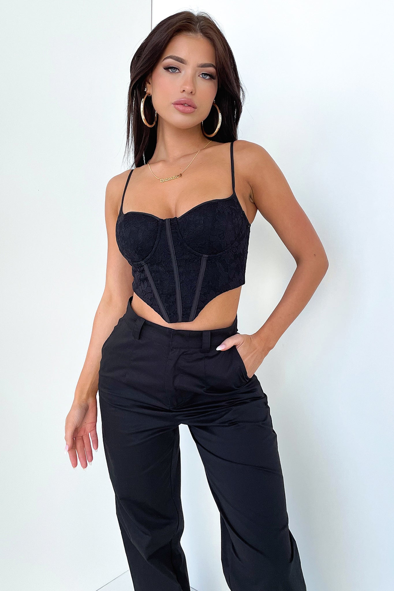 Marko Lace Corset Top - Elegant Black Waist Trainer for Women | Perfect for Shapewear, Burlesque, Cosplay & Evening Wear