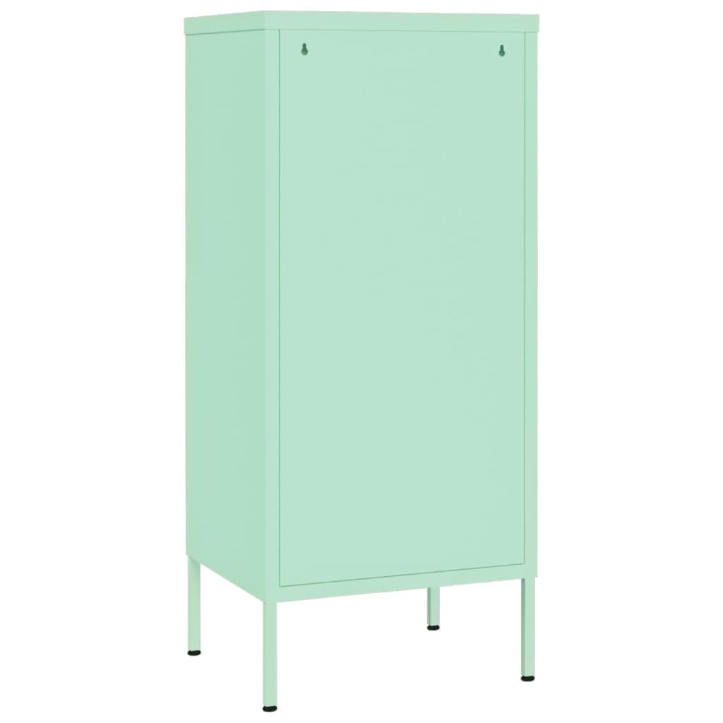 vidaXL 5-Shelf Storage Cabinet, Mint Green Steel Bookcase for Home Office, Living Room, Bedroom - Organize Books, Toys, Decor & More