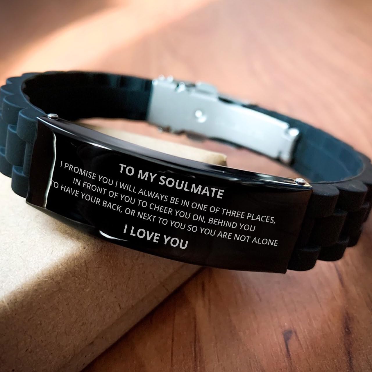 Soulmate Promise Bracelet - Adjustable Couple Bracelet for Men & Women - Romantic Gift for Christmas, Engagement, Wedding & Valentine's Day - Perfect for Anniversaries & Birthday Presents - Wear Daily as a Symbol of Love & Commitment