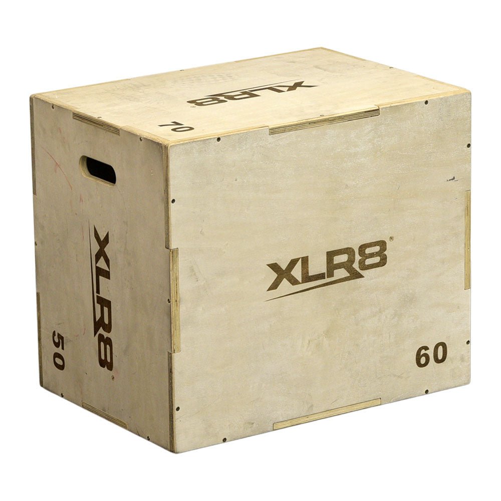 XLR8 3-in-1 Wooden Plyo Box for CrossFit, Home Gym & Functional Training - Adjustable Jump Box for Strength & Conditioning Workouts