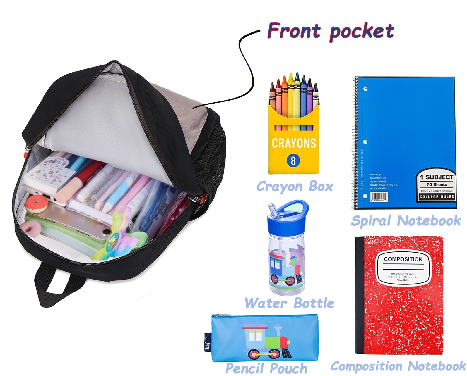 Kids Backpack for Boys 2-4 - Toddler School Bookbag for Preschool & Kindergarten