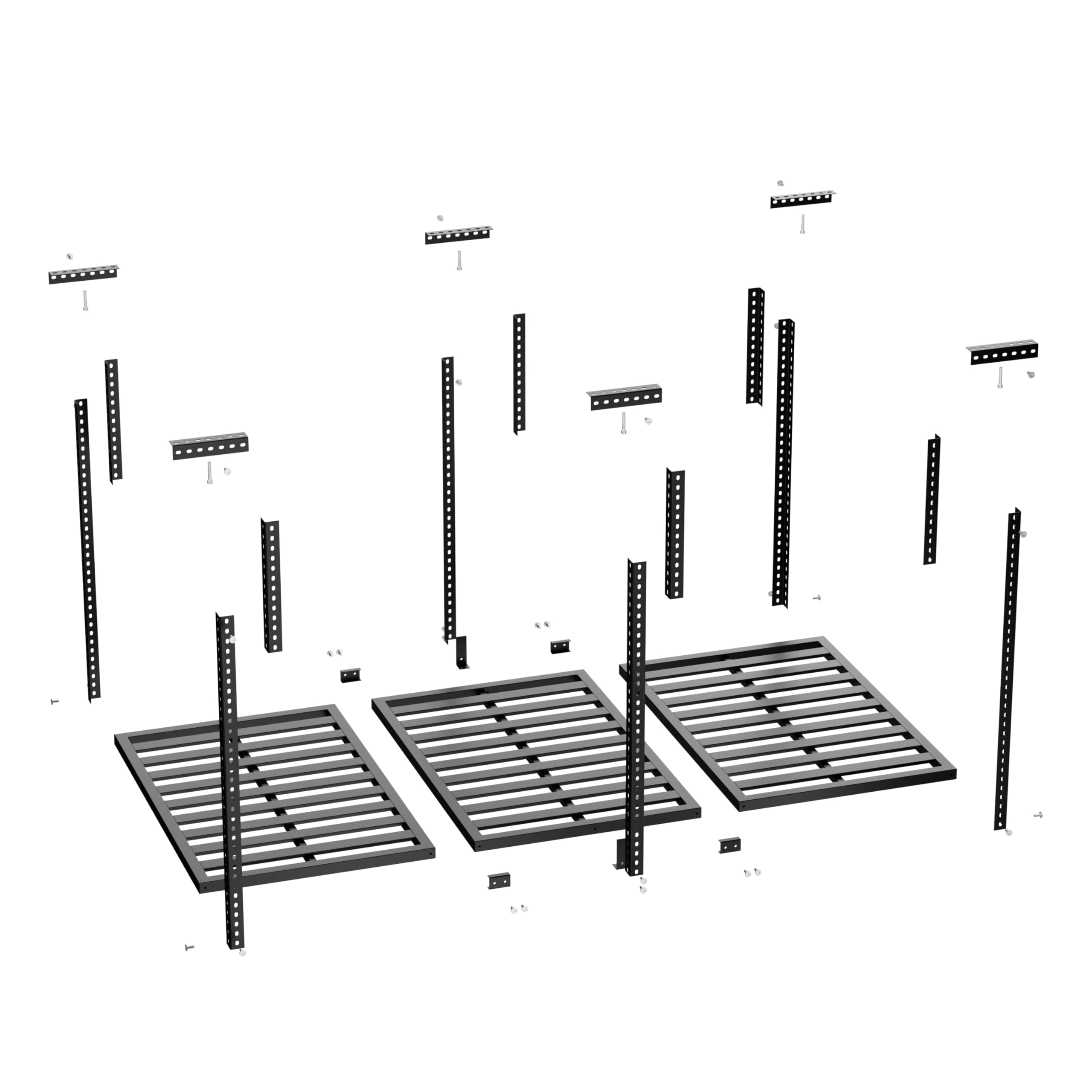 TUFFIOM 3x6ft Heavy Duty Overhead Garage Storage Rack - 750 lbs Capacity Adjustable Ceiling Storage System with Reinforced Hanging Organizer | Perfect for Garage Organization, Seasonal Items Storage & Home Workshop Space Saving