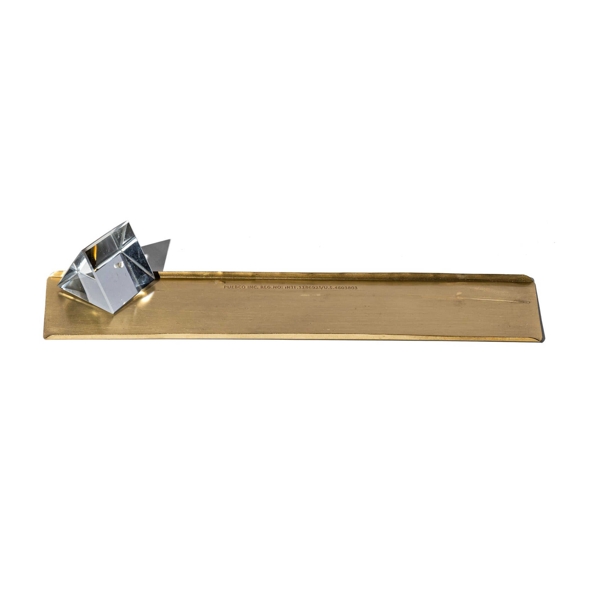 PRISM Incense Holder with Brass Tray - Premium Aromatherapy Accessory for Meditation, Yoga & Home Decor
