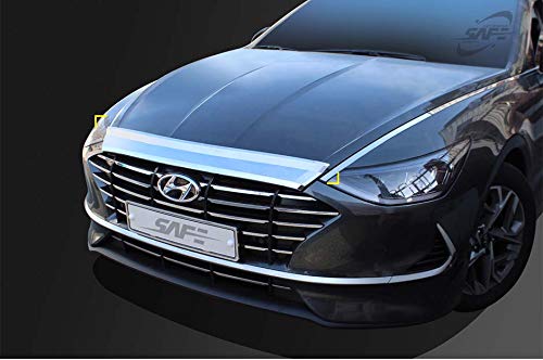 2020 Hyundai Sonata Chrome Bonnet Guard Hood Protector - Durable Car Front End Cover for Enhanced Protection & Style | Perfect for Daily Commute, Road Trips & Car Shows