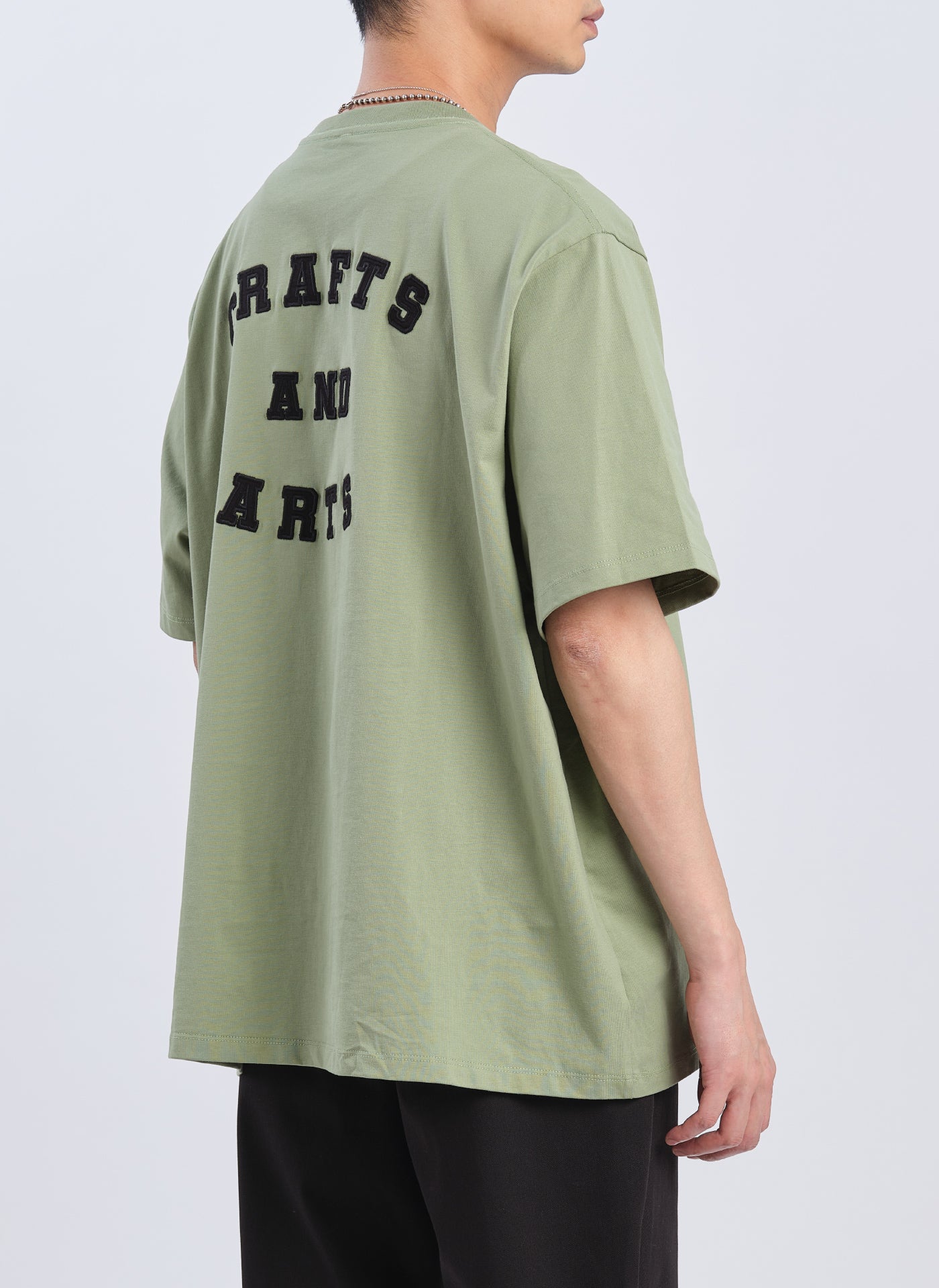 Premium Mercerized Cotton Patch Tee - Soft & Breathable Men's Casual T-Shirt - Perfect for Everyday Wear, Street Style & Layering