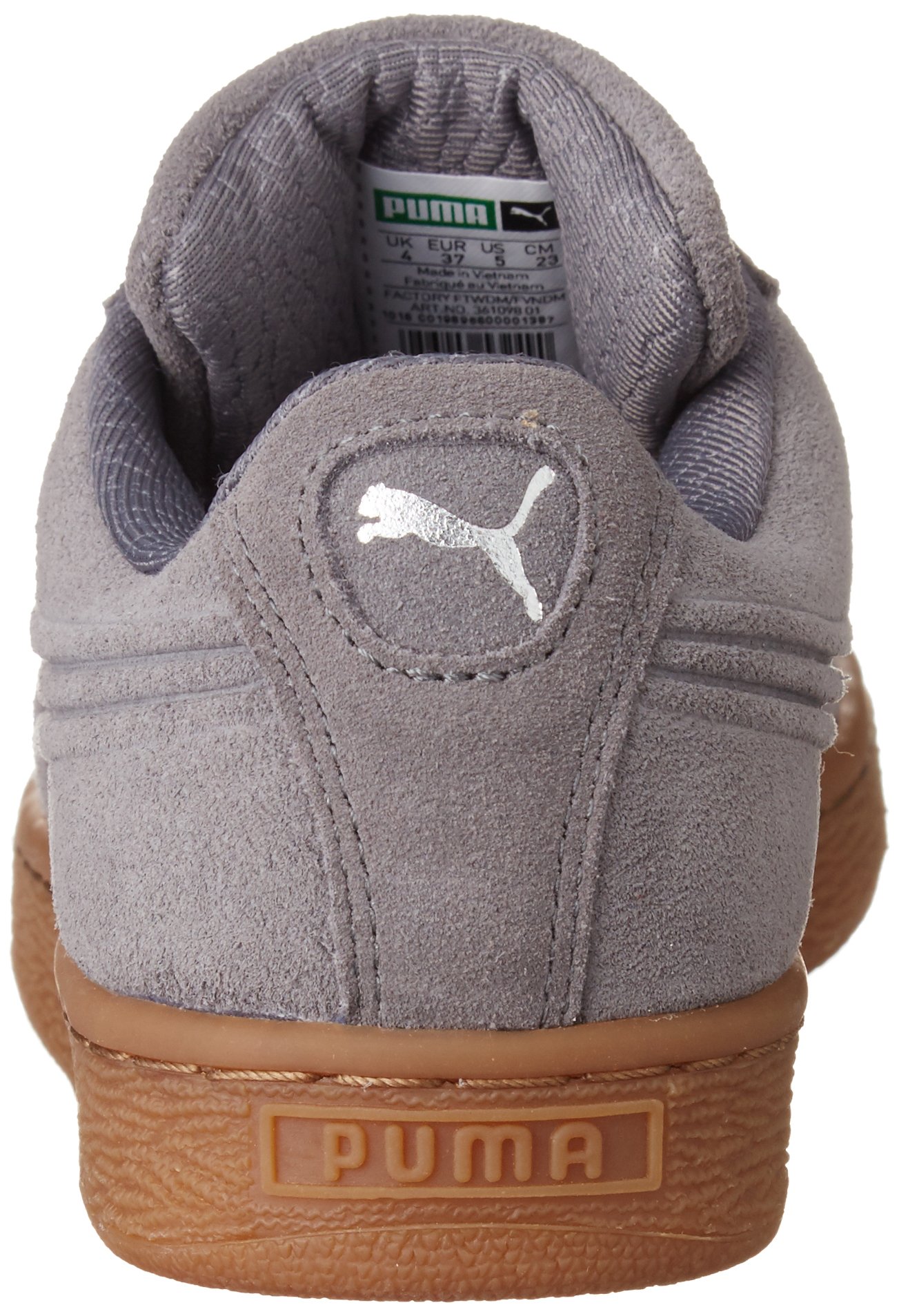 Puma Classic Suede Sneakers for Men & Women - Retro Debossed Logo - Grey Casual Shoes for Walking, Running & Everyday Wear