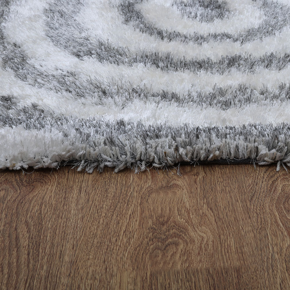 Stylish Chequered Hand Tufted Rug - Soft Non-Slip Area Rug for Living Room, Bedroom & Office Decor