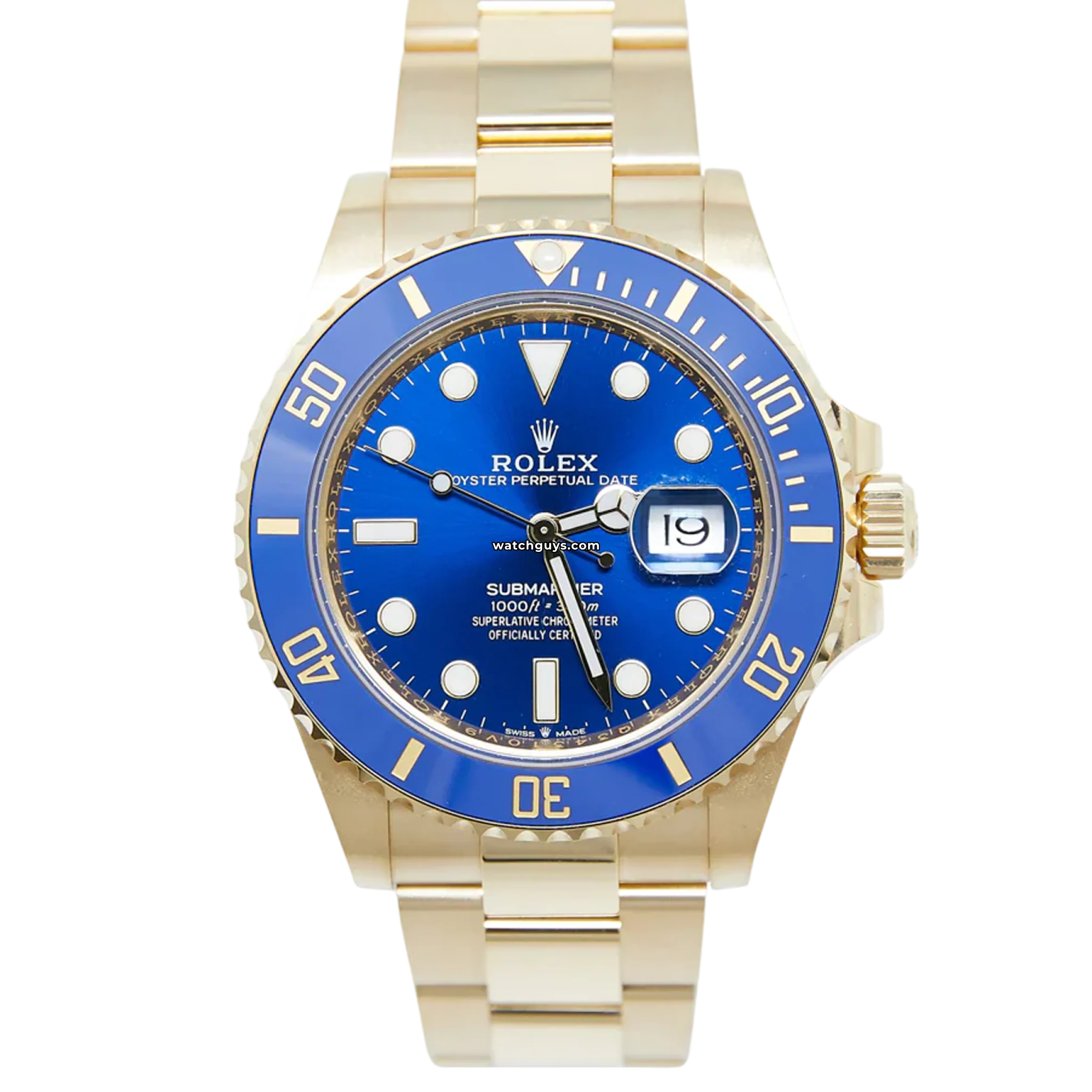 Rolex Submariner 126618LB Blue Dial 18K Yellow Gold Men's Luxury Dive Watch - Perfect for Diving, Business & Special Occasions