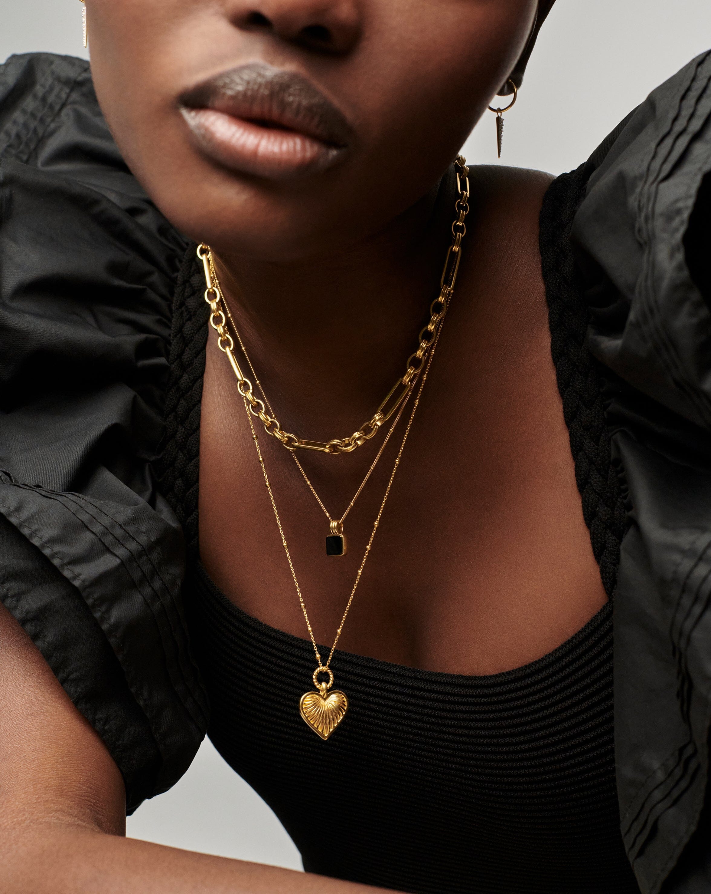 Ridge Heart Charm Pendant Necklace - 18k Gold Plated Elegant Jewelry for Women | Perfect Gift for Valentine's Day, Anniversary & Special Occasions