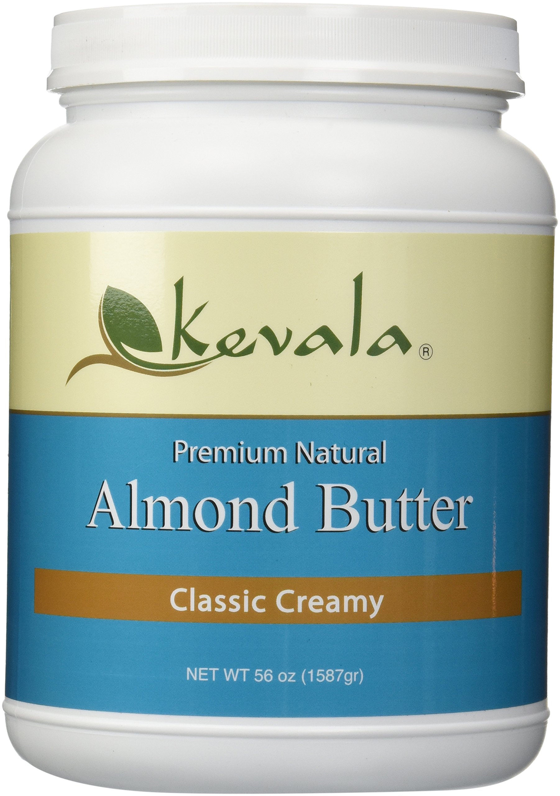 Kevala Creamy Almond Butter - Premium Natural, Gluten Free, Vegan, Dairy-Free Spread (3.5 LB) | Perfect for Sandwiches, Smoothies & Healthy Snacks