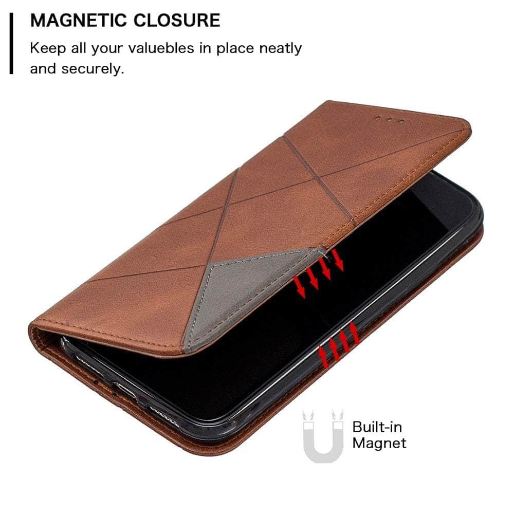 iPhone SE 2022 Leather Flip Book Case with Pattern Design - Protective Wallet Cover for Everyday Use & Travel