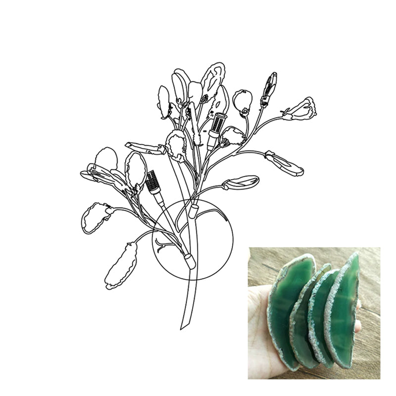 Handmade Agate Wall Lamp - Natural Stone Sconce Light for Bedroom, Living Room & Hallway Decor - Elegant Ambient Lighting for Home & Office