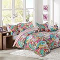 Vibrant 3-Piece 100% Cotton Quilt Bedding Set - Full/Queen Size for Cozy Bedroom Decor | Perfect for Guest Rooms, Dorms & Master Suites