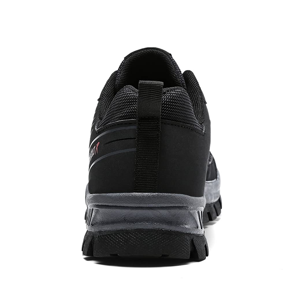 **GEXECEUSS Men's Breathable Non-Slip Hiking Boots - Lightweight Leather Walking Shoes for Trail Trekking & Outdoor Adventures - Perfect for Hiking, Camping, and Daily Wear**