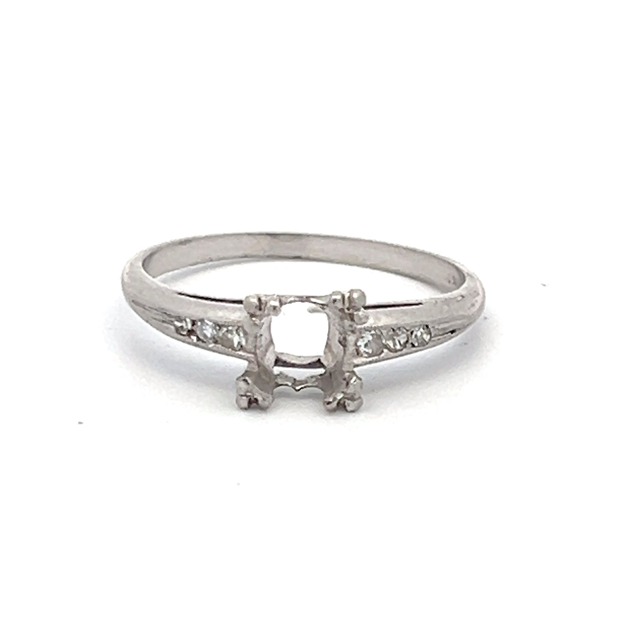 0.03 Carat Round Brilliant I SI2 Diamond Platinum Semi Mount Ring - Elegant Wedding Band, Engagement Ring Setting for Women | Perfect for Proposals, Anniversaries & Special Occasions