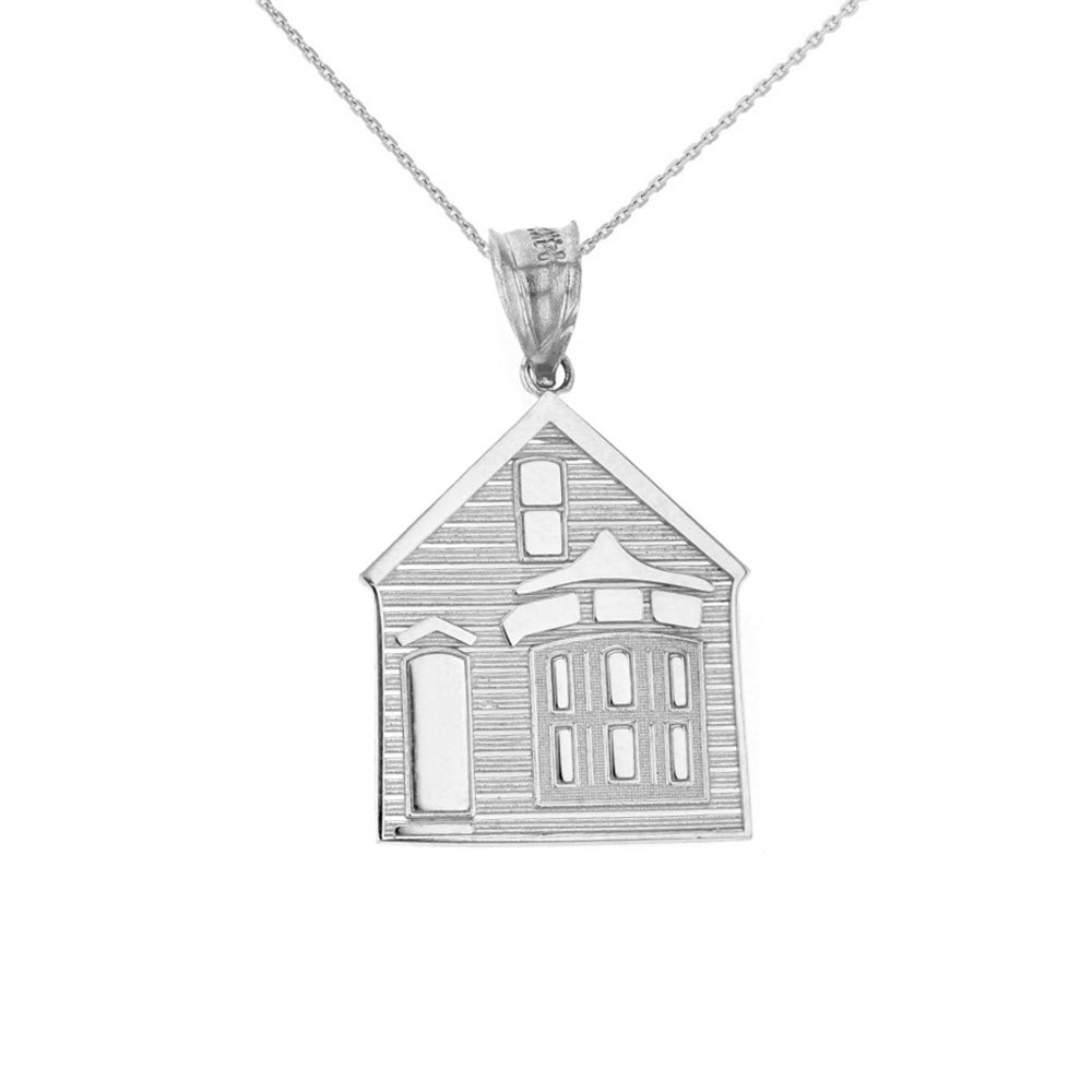925 Sterling Silver Home Charm Pendant Necklace for Women - Housewarming Gift