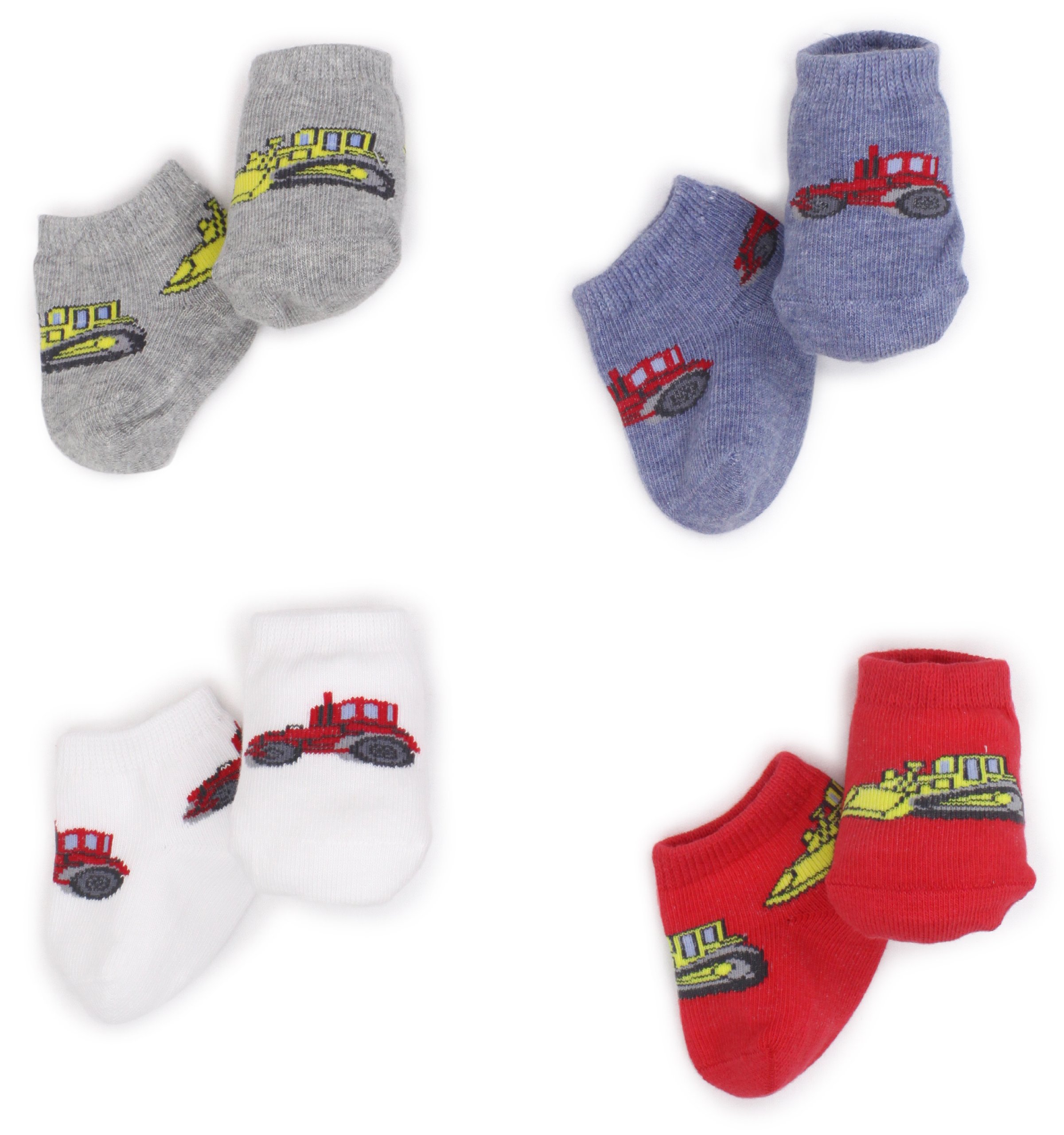 Country Kids Baby Boys' Trucking About Socks - Cute Toddler Socks with Truck Designs for Playtime & Everyday Wear