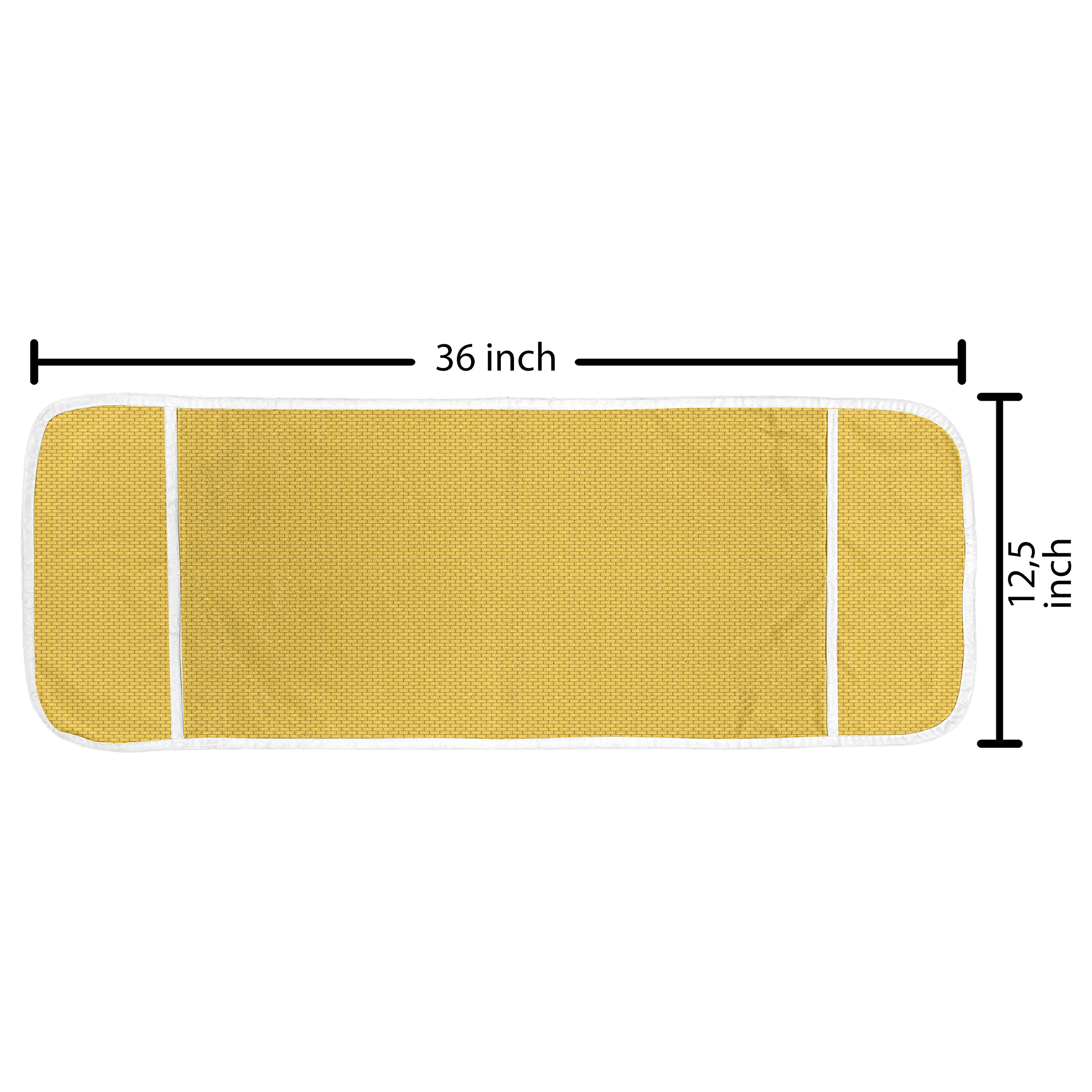 Ambesonne Brick Microwave Oven Cover - Waterproof Kitchen Organizer with Pockets, 36