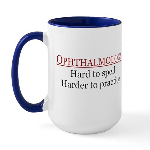 White/Navy Inside - Ophthalmology Large Mug