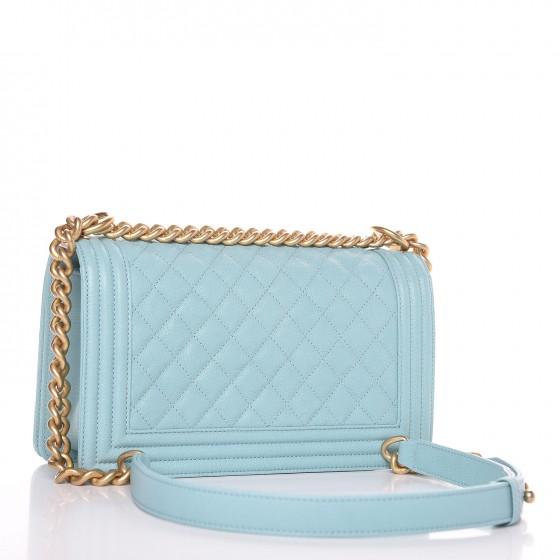 Chanel Boy Medium Handbag in Sky Blue | Luxury Designer Crossbody Bag for Women | Perfect for Date Night, Parties & Special Occasions