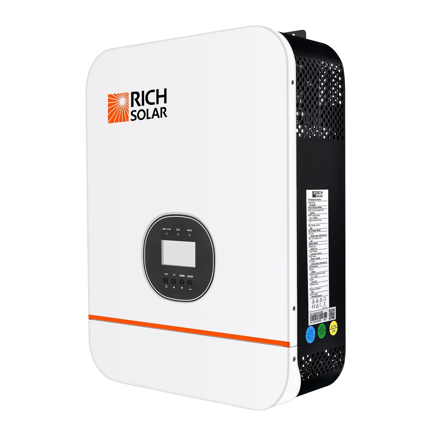 Rich Solar 3000 Watt (3kW) 48V Off-Grid Hybrid Solar Inverter for Home, RV & Cabin - Pure Sine Wave Power Converter with MPPT Charge Controller | Ideal for Solar Panel Systems, Emergency Backup & Remote Power