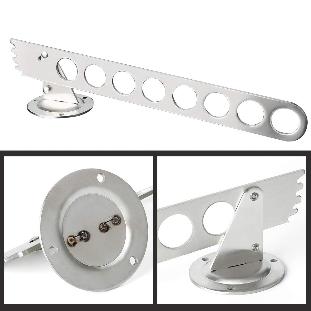 Stainless Steel Folding Wall Mounted Clothes Hanger Rack with Swing Arm - Heavy Duty Drying Rack for Closet Storage & Organization - Perfect for Small Spaces, Laundry Rooms & Bathrooms