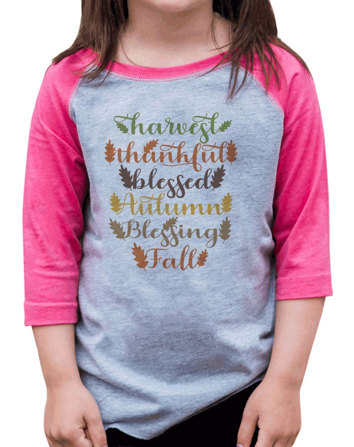 7 ate 9 Apparel Girls' Fall Harvest Long Sleeve Shirt | Autumn Pumpkin Patch Floral Print Top for Toddler & Kids | Perfect for Thanksgiving, Family Photos & Seasonal Outfits