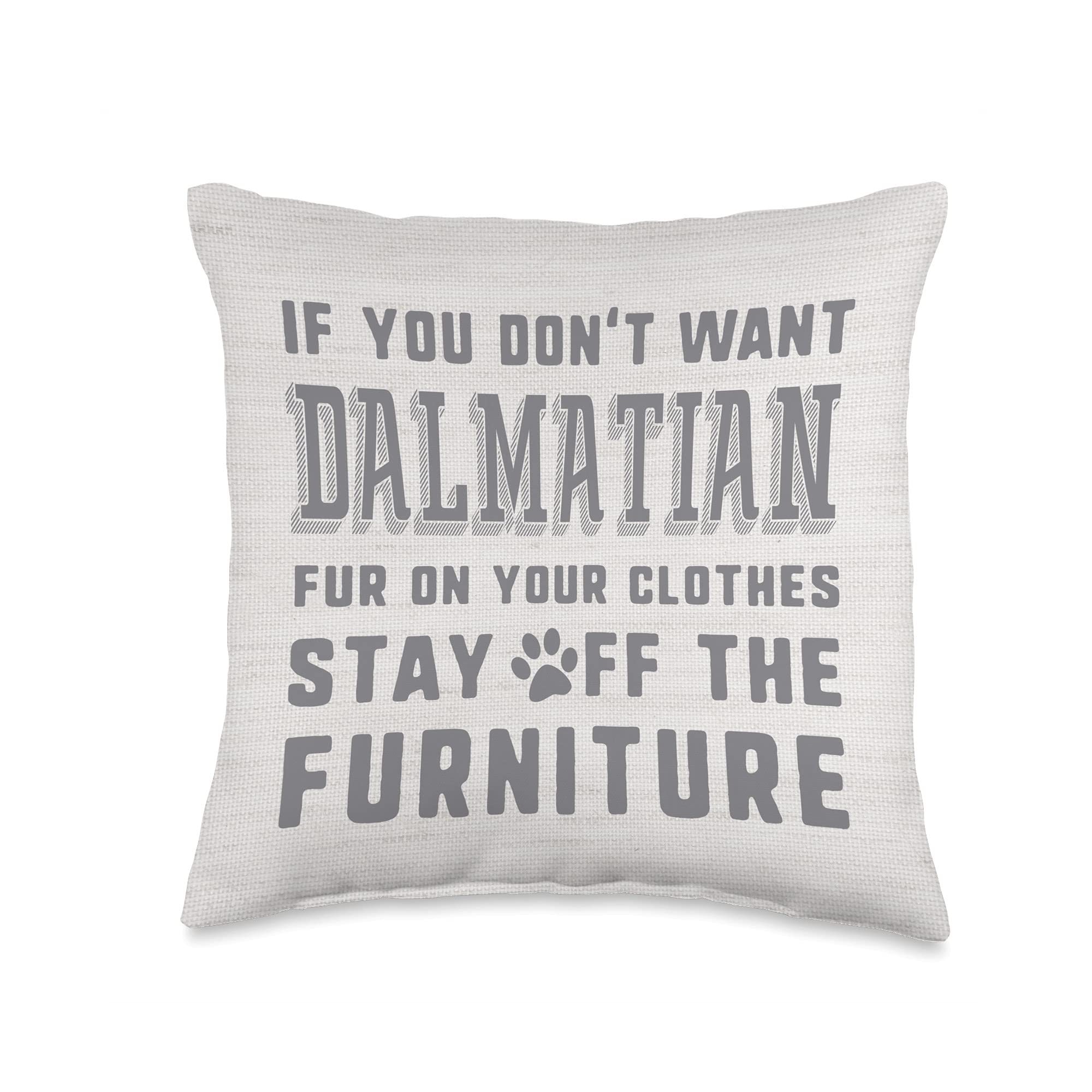 Funny Dalmatian Dog Fur Throw Pillow - Keep Dog Hair Off Furniture - Perfect for Pet Lovers & Home Decor
