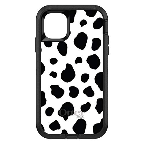 Black White Cow Dalmatian Spots On Black Case