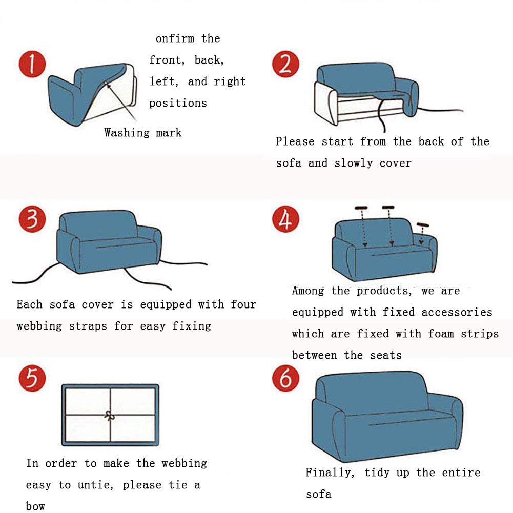 Stretch Sofa Cover - Washable Non-Slip Slipcover with Elastic Bottom, Solid Grey Furniture Protector for Sectional Couch & Loveseat | Perfect for Living Room, Home Theater & Pet-Friendly Spaces