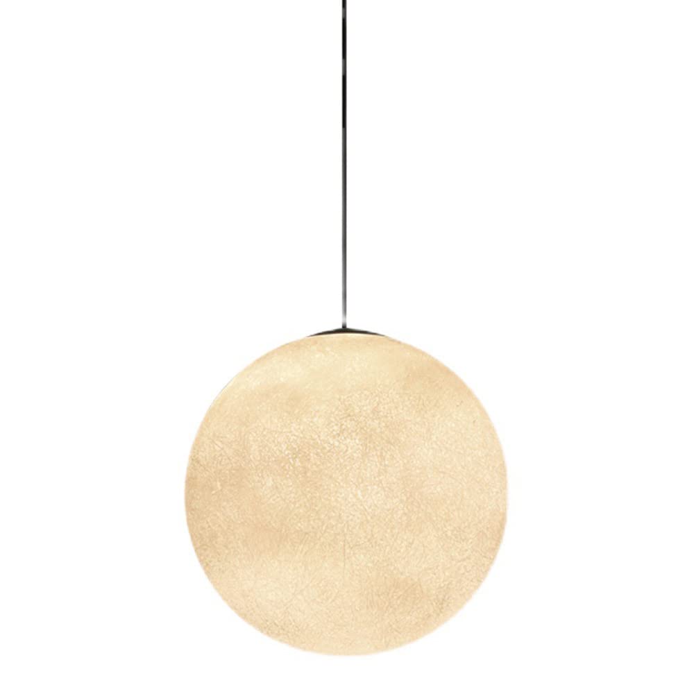 3D Printed Moon Pendant Lamp - Modern Planet Ceiling Light Fixture for Home, Office, Bar & Cafe Decor - Kids Room Night Light & Unique Globe Chandelier (1-Light) - Perfect for Bedroom, Nursery & Themed Spaces