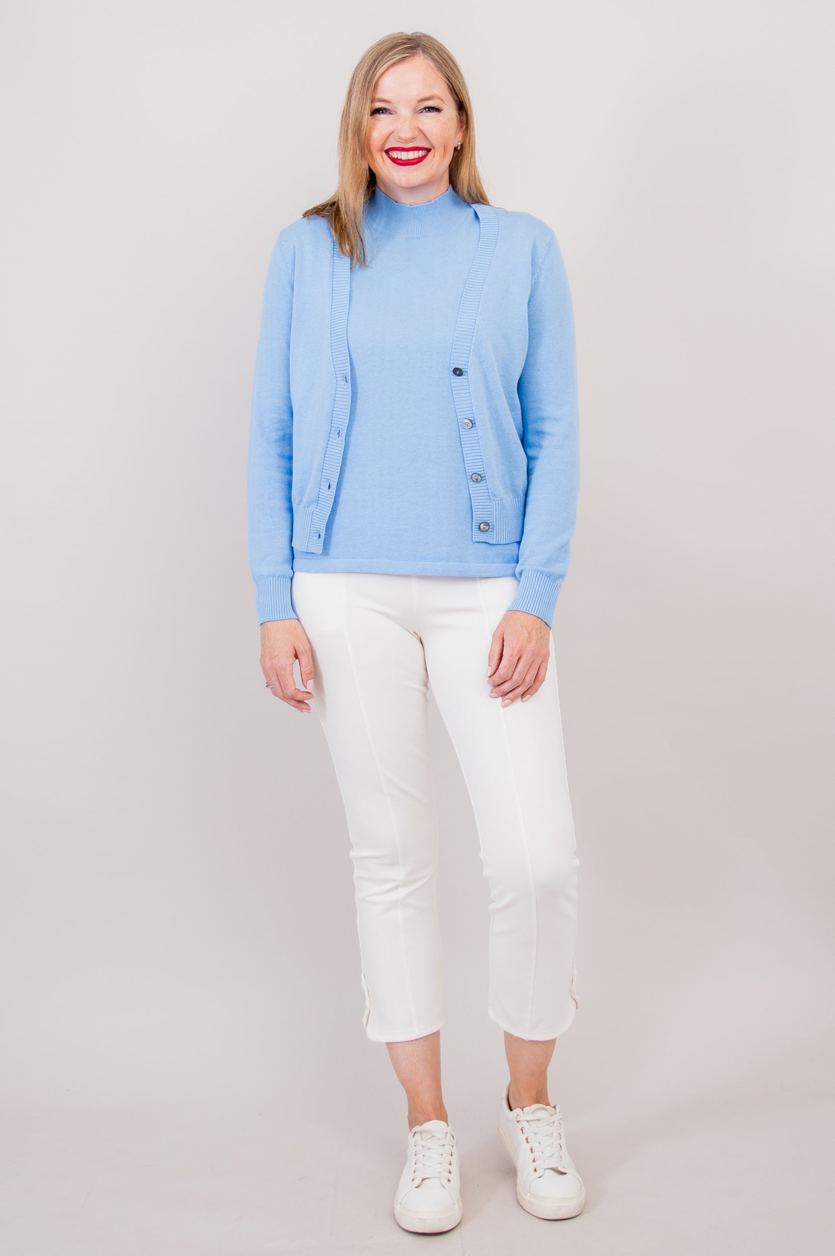 Reena Tank Top - Soft Blue Cotton Women's Casual Shirt for Summer, Beach & Everyday Wear | Final Sale