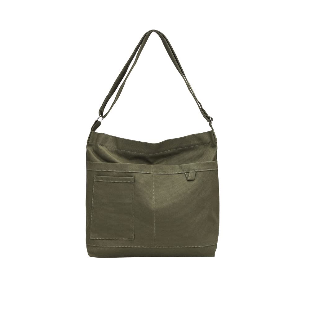 Affordable Cotton Tote Bag with Zipper & Pockets for Women - Perfect for Shopping & Travel